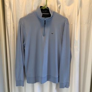 Vineyard vines quarter zip light blue